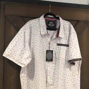 Old Skool 4X Men’s Shirt black and red bird print